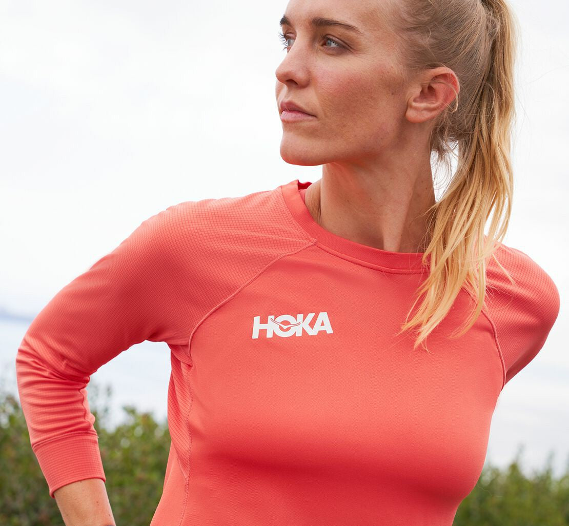 Women's Performance 3/4 Sleeve Hot Coral