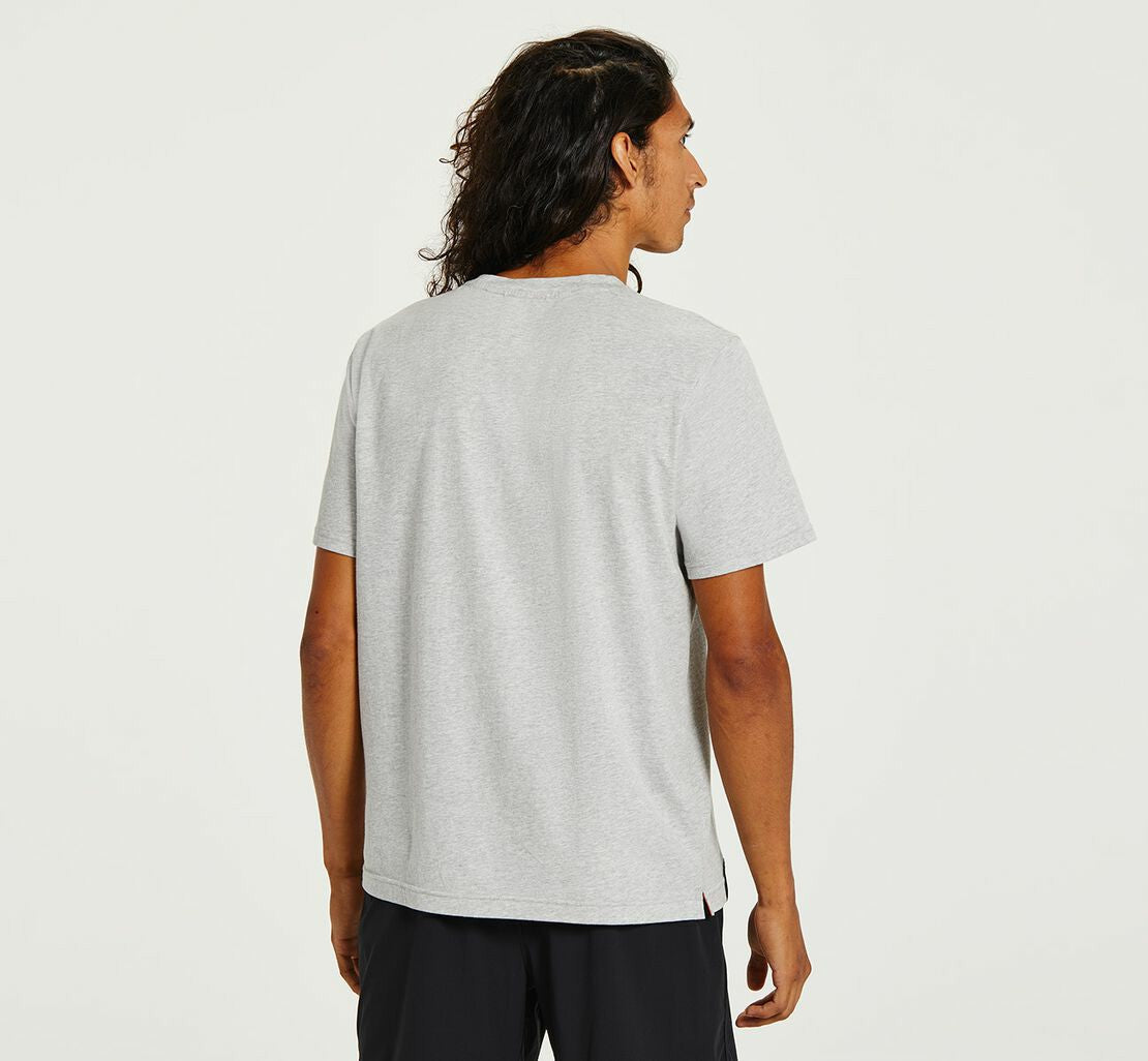 Men's Brand Tee Heather Grey / Persimmon Orange