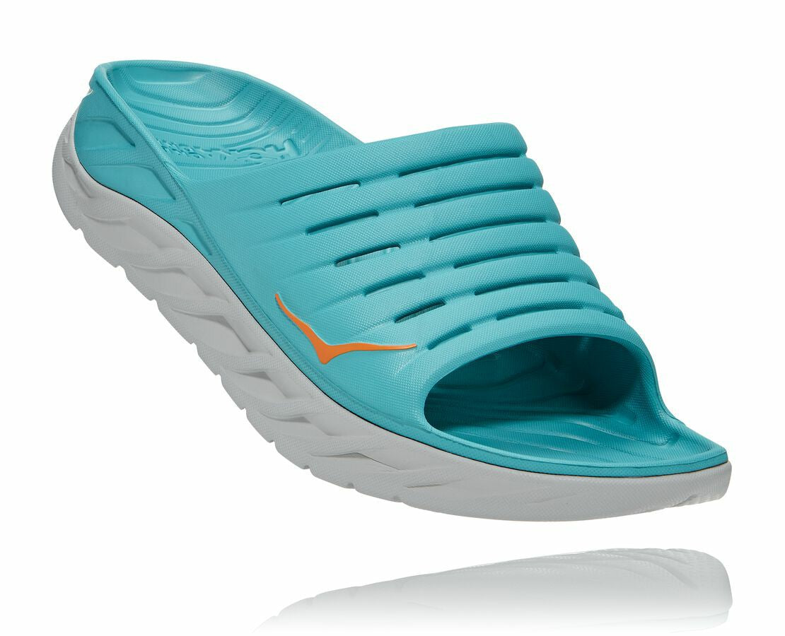 Men's ORA Recovery Slide Aquarelle / Blazing Orange