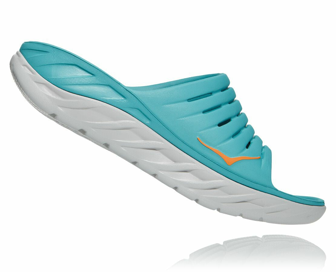Men's ORA Recovery Slide Aquarelle / Blazing Orange