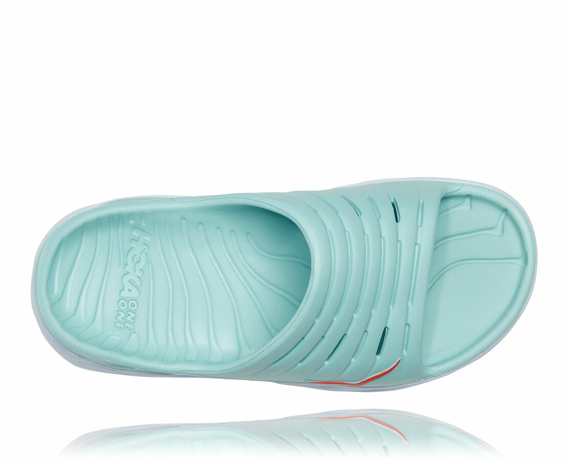 Women's ORA Recovery Slide Eggshell Blue / White