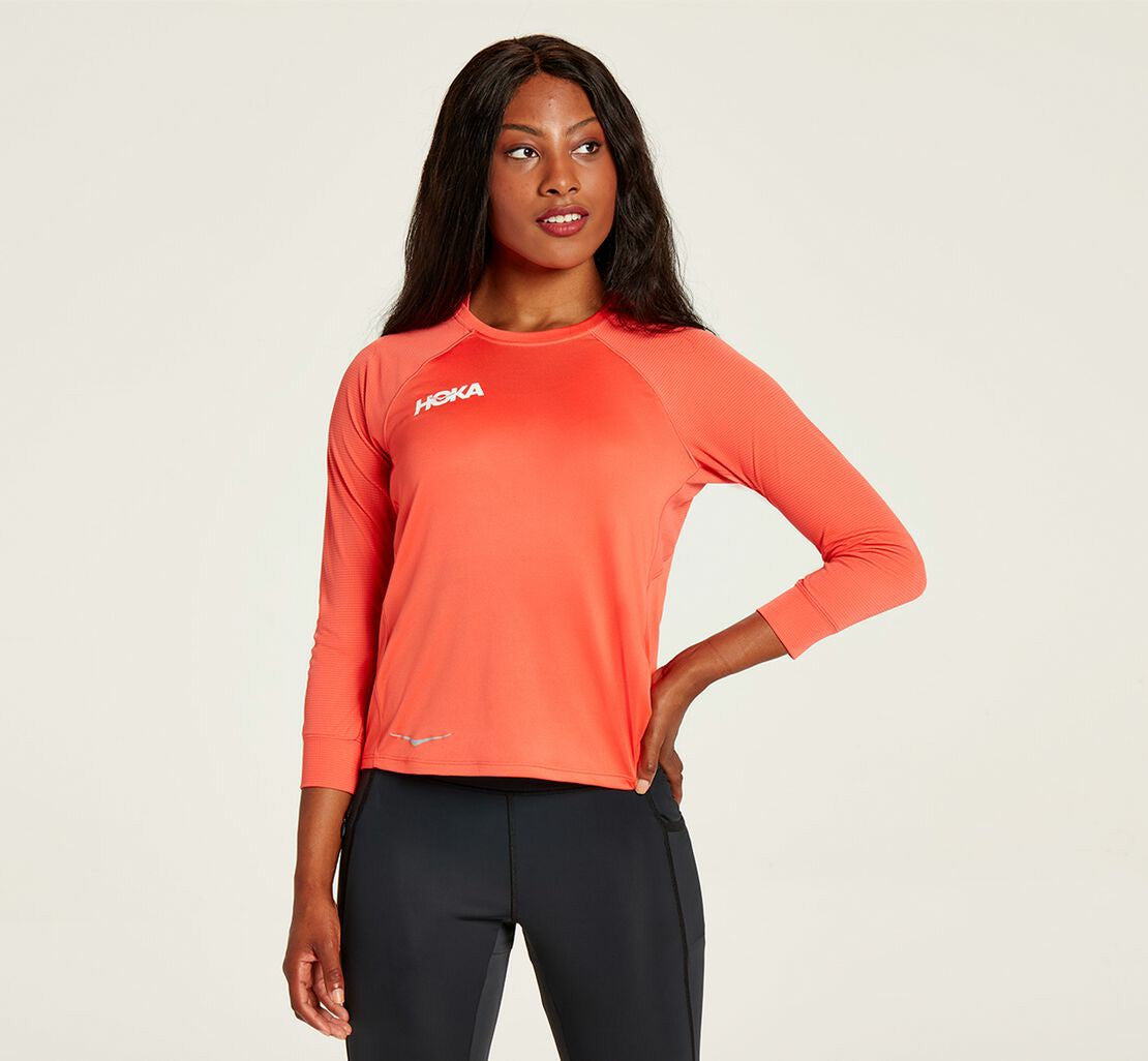 Women's Performance 3/4 Sleeve Hot Coral