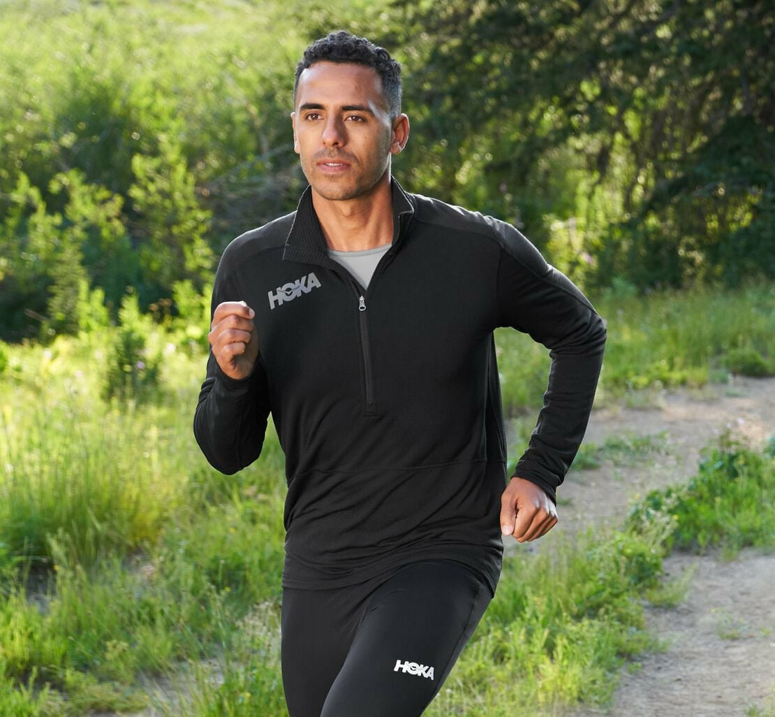 Men's 1/2 Zip Midlayer Black