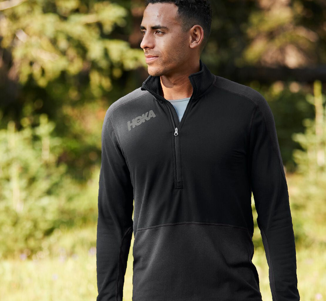 Men's 1/2 Zip Midlayer Black