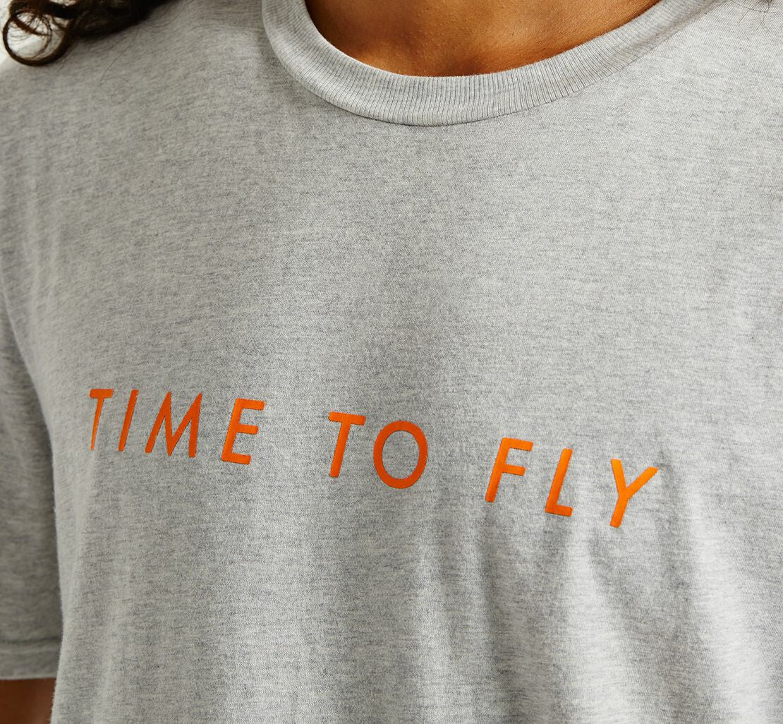 Men's Brand Tee Heather Grey / Persimmon Orange