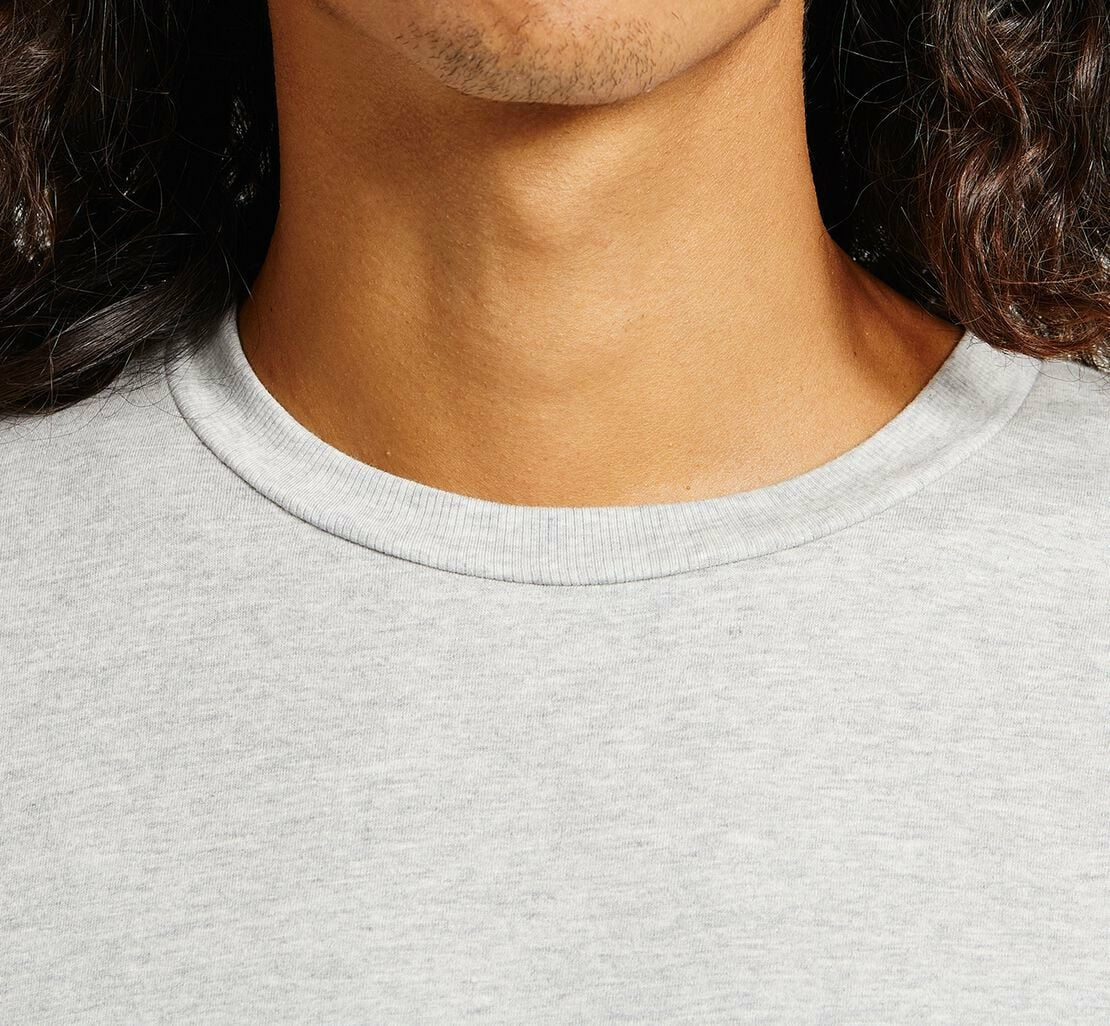 Men's Brand Tee Heather Grey / Persimmon Orange