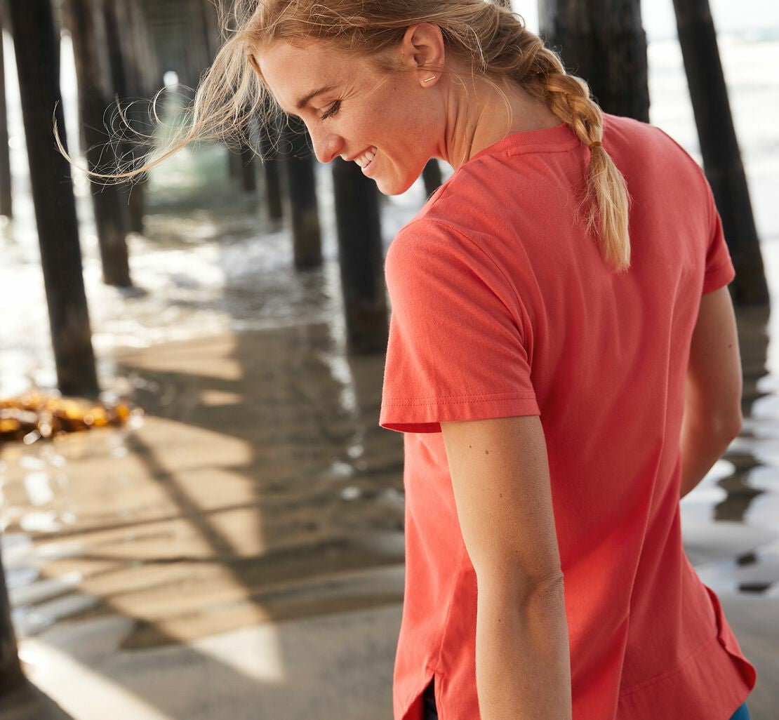 Women's Brand Tee Hot Coral
