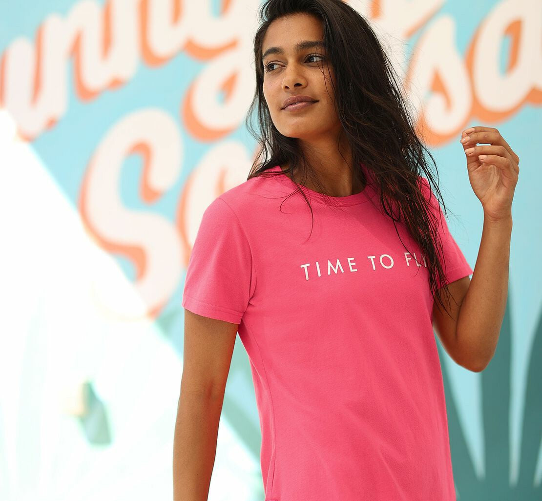 Women's Brand Tee Paradise Pink / White
