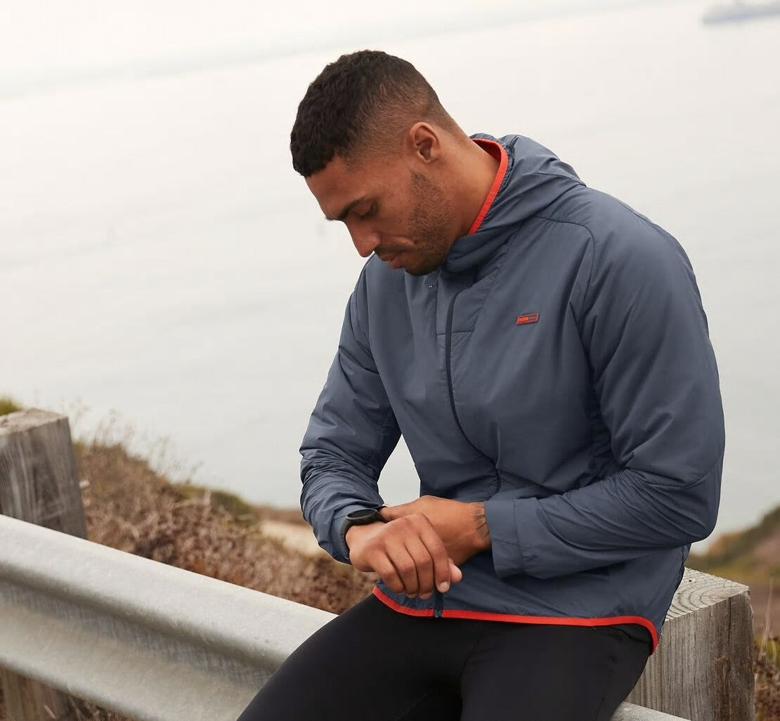Men's Hybrid Run Jacket Ombre Blue