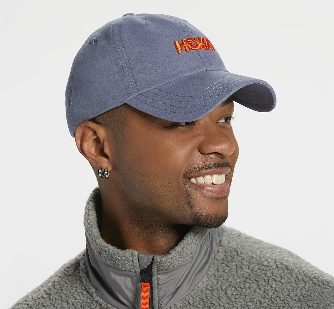 All Gender Casual Hat Blue Grey / Vermilion Orange