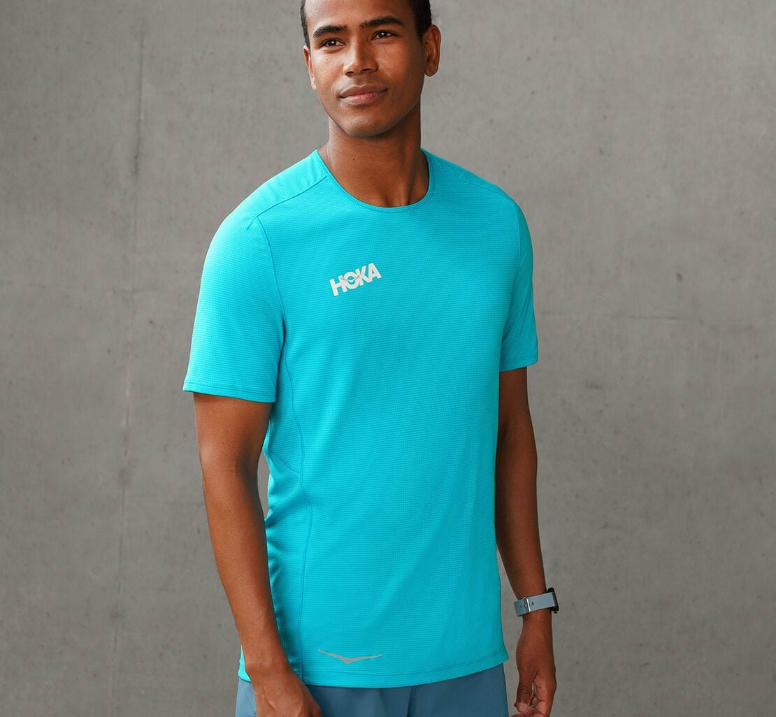 Men's Performance Short Sleeve Scuba Blue