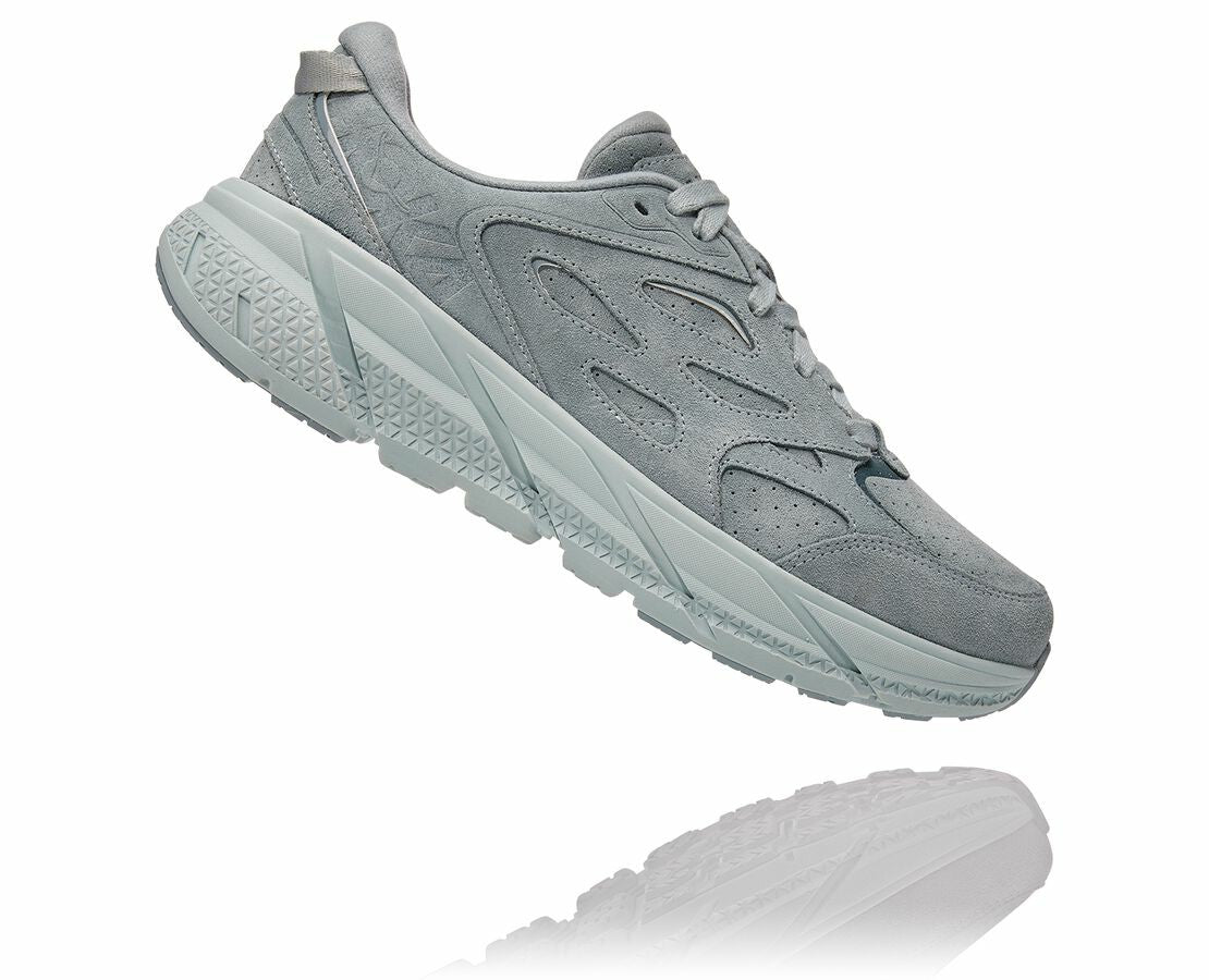 All Gender Clifton L Suede Grey Mist / Misty Blue