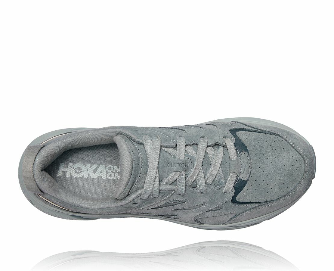 All Gender Clifton L Suede Grey Mist / Misty Blue