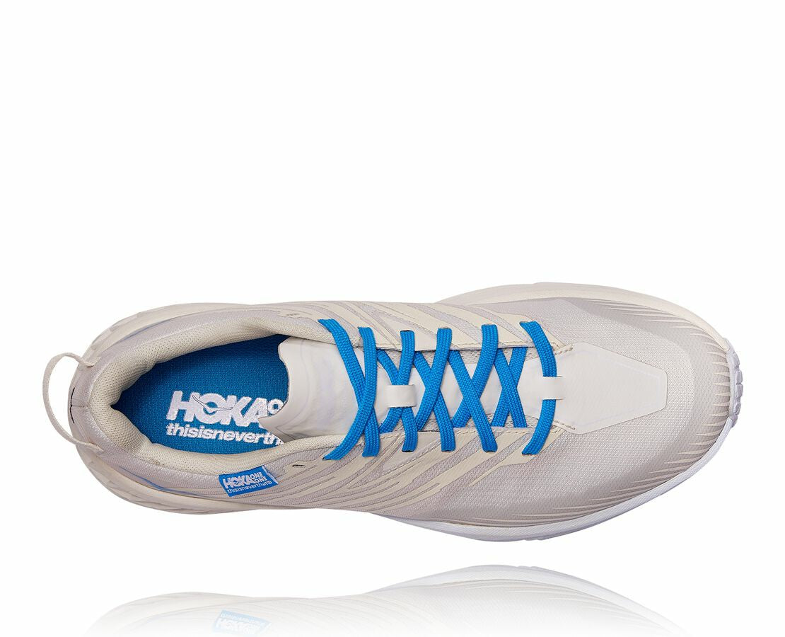 All Gender Hoka X Tint Speedgoat 4 Marshmallow / Cyan Blue